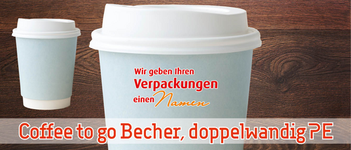 COFFEE TO GO BECHER doppelwandig PE